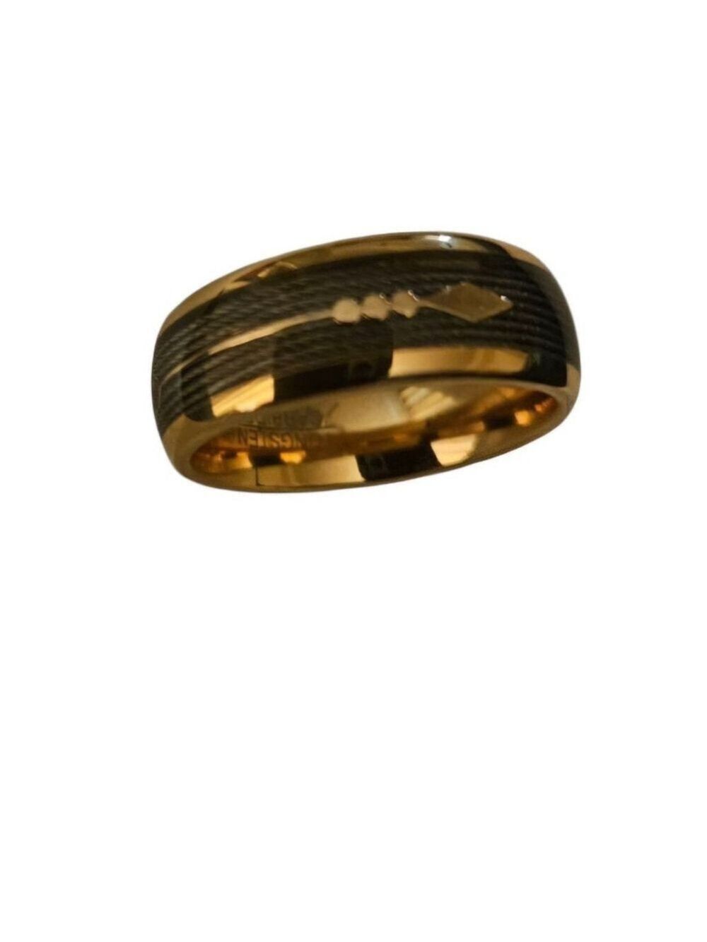 MEN'S Unbranded Gold & Gray Ring, Size 10 - Picture 7 of 7